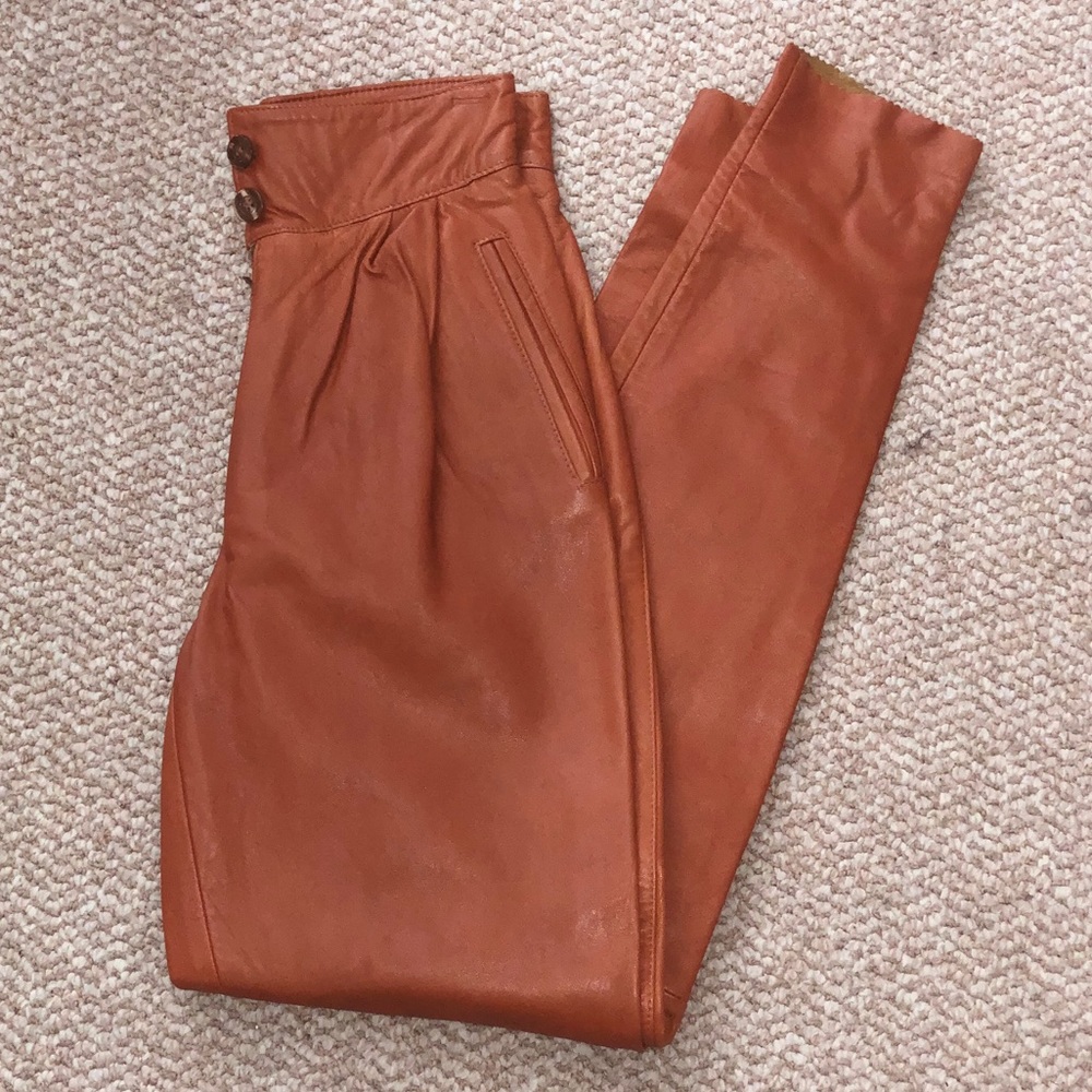 COPY - Camel color real leather pants
